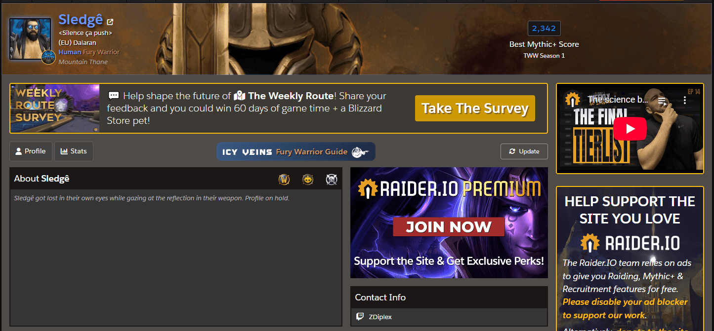 Profil World of Warcraft