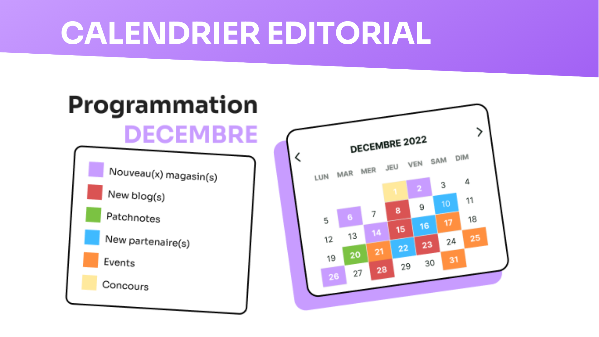 Calendrier éditorial